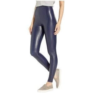 Commando Leggings Women's Medium Navy Blue Faux Leather Shapewear Control